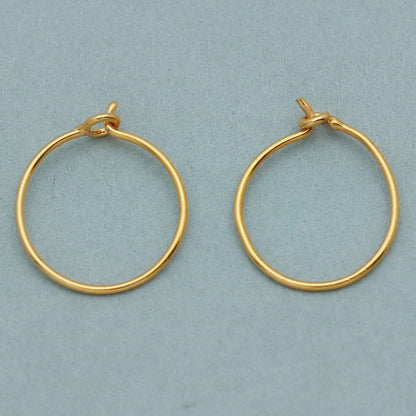 22cts print yellow gold 1.1 cm hoop earring for great grand niece bridal shower gift jewelry