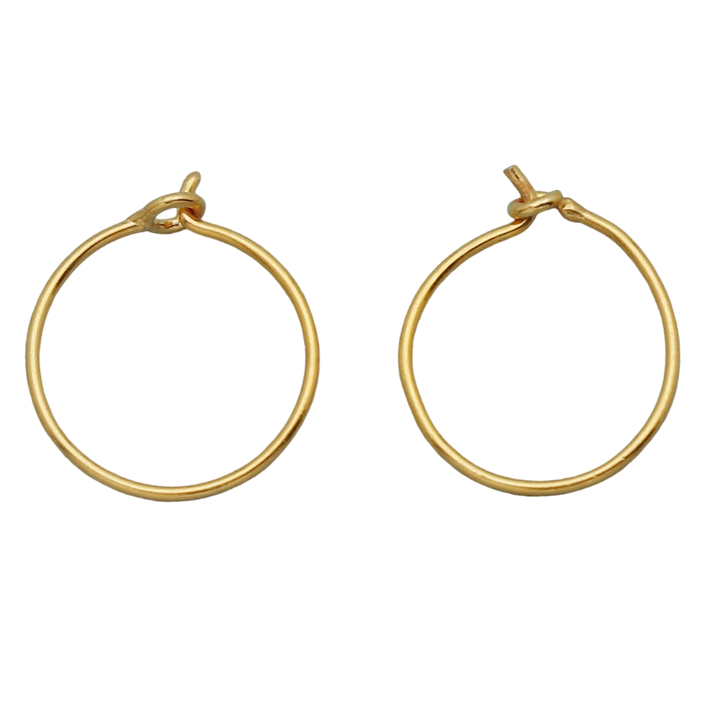 22cts print yellow gold 1.1 cm hoop earring for great grand niece bridal shower gift jewelry