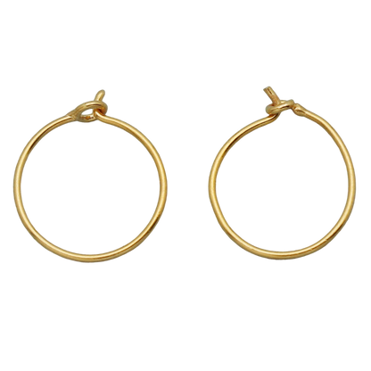 22cts print yellow gold 1.1 cm hoop earring for great grand niece bridal shower gift jewelry