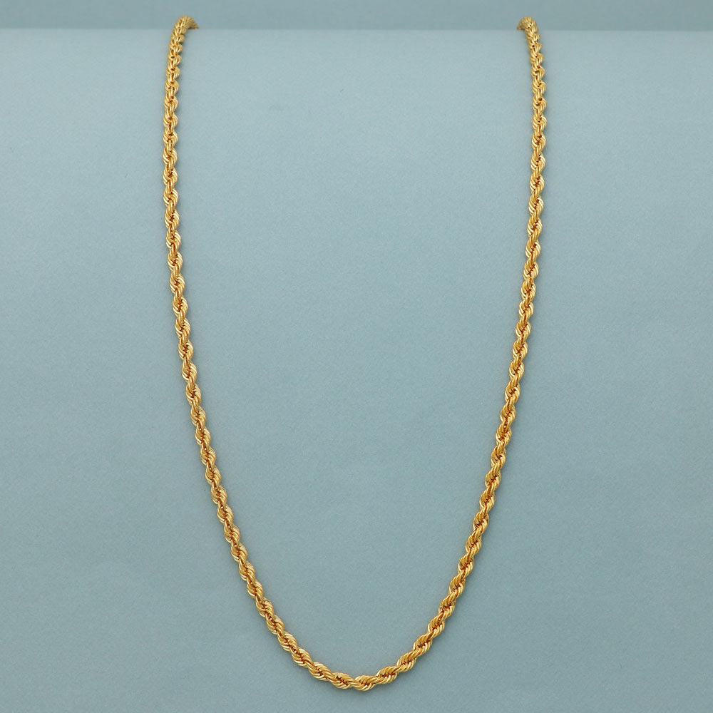 Cadena de collar de 24" de oro con sello de 22 quilates que supera a las demás para tías, regalo de joyería de buena suerte 