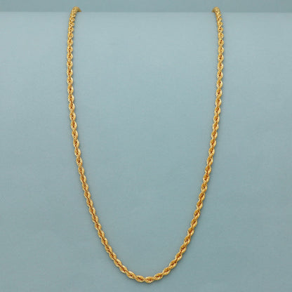 Cadena de collar de 24" de oro con sello de 22 quilates que supera a las demás para tías, regalo de joyería de buena suerte 