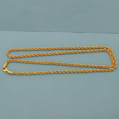 Cadena de collar de 24" de oro con sello de 22 quilates que supera a las demás para tías, regalo de joyería de buena suerte 