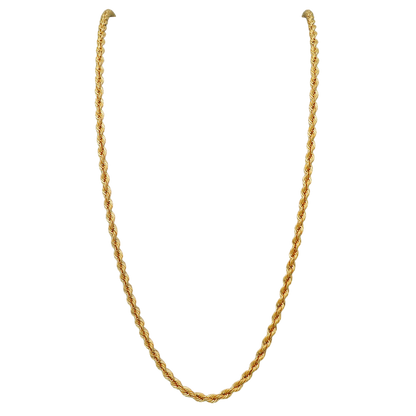 Cadena de collar de 24" de oro con sello de 22 quilates que supera a las demás para tías, regalo de joyería de buena suerte 