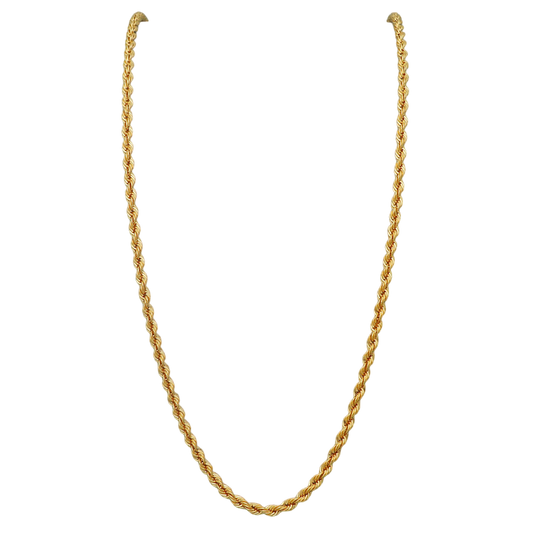 22 Karat Siegel überragende Goldkette, 61 cm, für Tanten, Glücksbringer, Schmuck 