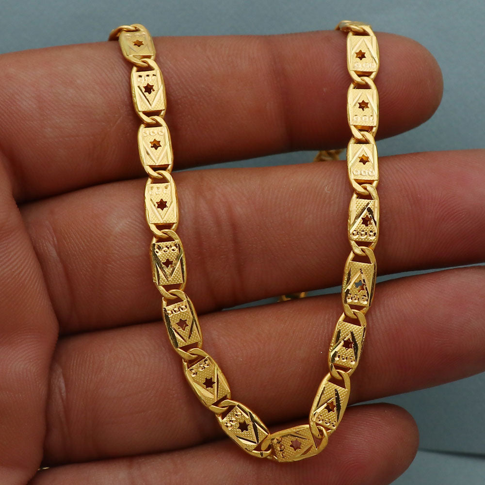 22 karat stamp shining gold 20" necklace chain for grand daughter hanukkah gift jewelry