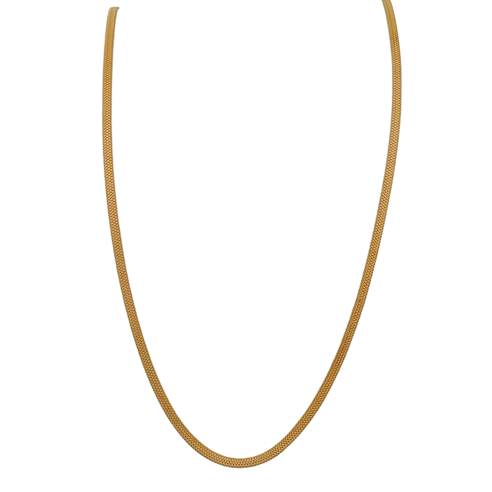 Cadena de collar de oro brillante de 22 quilates de 22,5" para inauguración de la casa de la bisnieta, regalo de joyería 