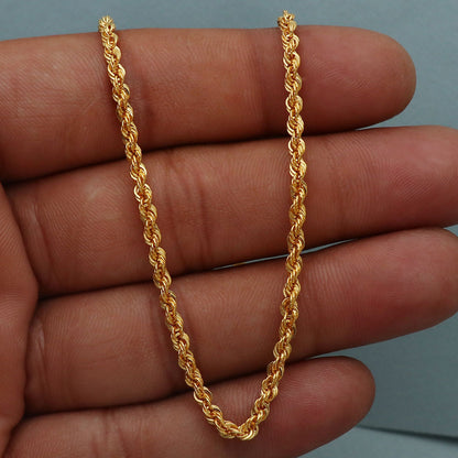 22 Karat Gold mit Aufdruck, 50,8 cm lange Halskette für Stieftochter, Geschenk zum Unabhängigkeitstag 