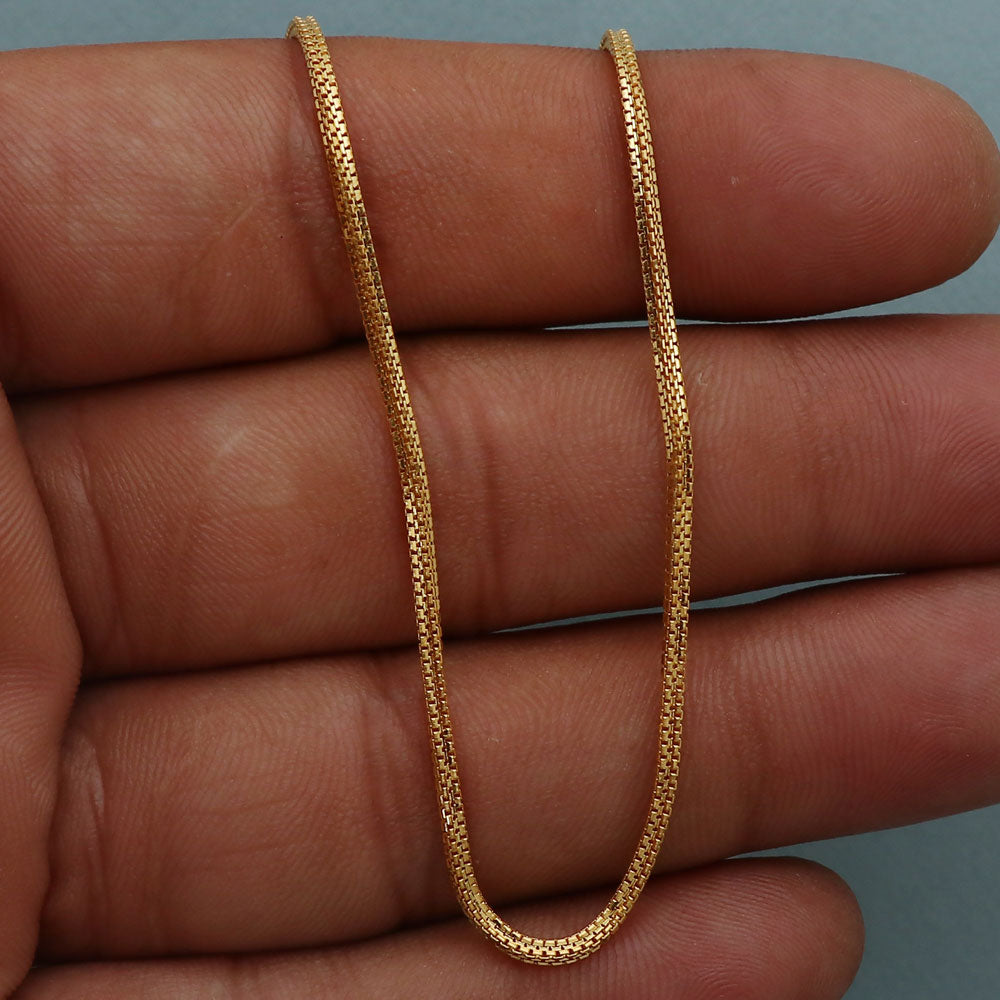 22 Karat Siegel Auffällige Goldkette 20" für Schwiegermutter Muttertagsgeschenk Schmuck 