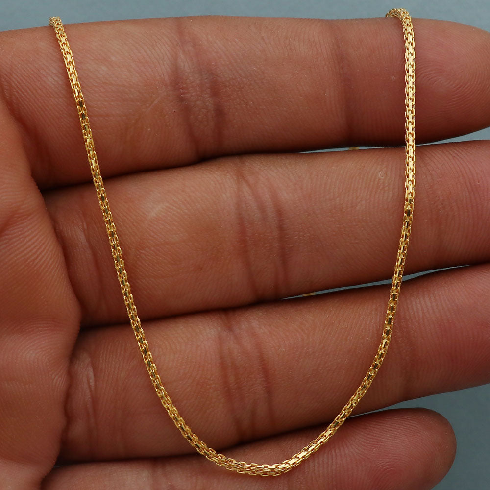 22 Karat Gold mit Punze, auffälliger Schmuck, 45,7 cm lange Halskette für Stiefmutter, Geschenk zur Geburt 