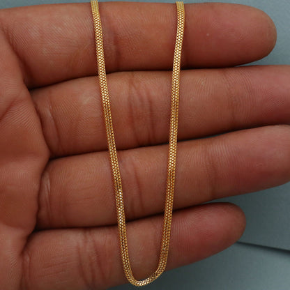 Bis 916 Siegel Echtgold 18" Halskette Kette für ihn Ruhestandsgeschenk Schmuck 