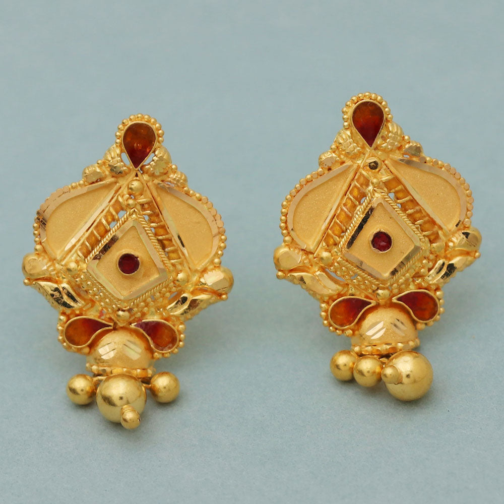 bis 916 print original  gold 2.5 cm stud earring for sister thinking of you gift jewelry