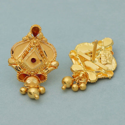 bis 916 print original  gold 2.5 cm stud earring for sister thinking of you gift jewelry