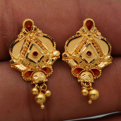 bis 916 print original  gold 2.5 cm stud earring for sister thinking of you gift jewelry