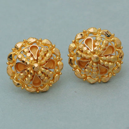 22cts hallmark magnificent gold 1.4 cm stud earring for half mother presidents day gift jewelry