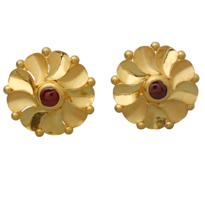 22 carat hallmark striking jewelry gold 1.3 cm stud earring for sister in law grandparents day gift jewelry