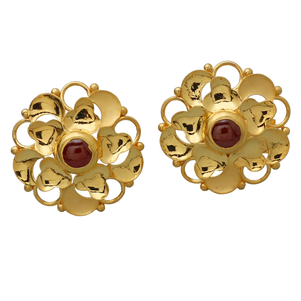 bis 916 seal real gold 1.3 cm stud earring for baby good luck gift jewelry