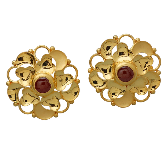 bis 916 seal real gold 1.3 cm stud earring for baby good luck gift jewelry