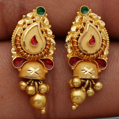 bis 916 print original  gold 2.4 cm stud earring for mother independence day gift jewelry