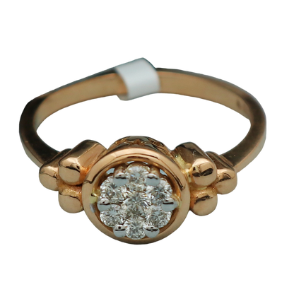 Anillo de oro rosa de 6,25 quilates con sello fuerte de 14 quilates para regalo de San Valentín de madrastra 