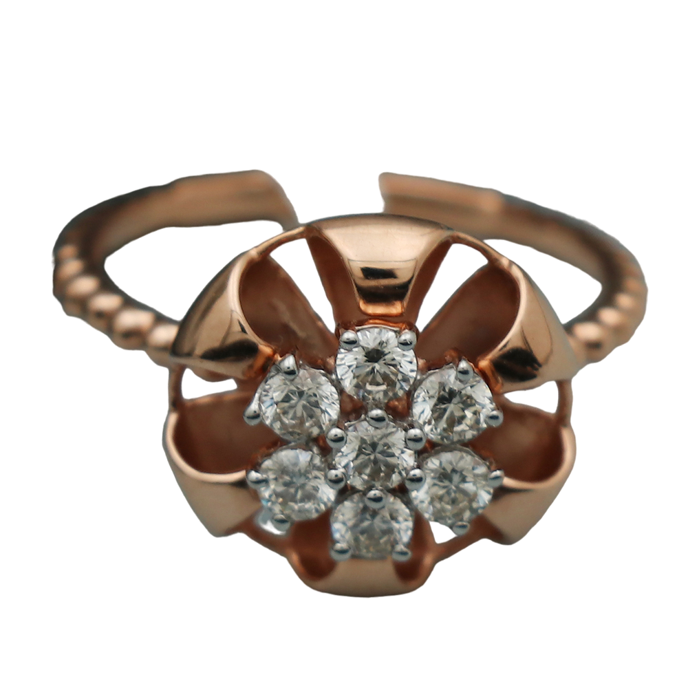 14 carat stamp shining rose gold 6.5 ring for grand aunt christmas day gift jewelry