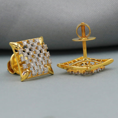 Ohrstecker aus 14 Karat Gold, 1,2 cm, Glückwünsche, Geschenk, Schmuck für Mädchen 