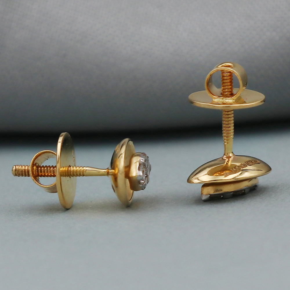 14k hallmark sincere gold 0.9cm stud earring for spinster halloween gift jewelry