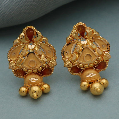 bis 916 hallmark magnificent gold 2.2cm stud earring for great grand mother new baby gift jewelry