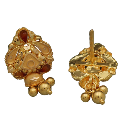 bis 916 hallmark magnificent gold 2.2cm stud earring for great grand mother new baby gift jewelry