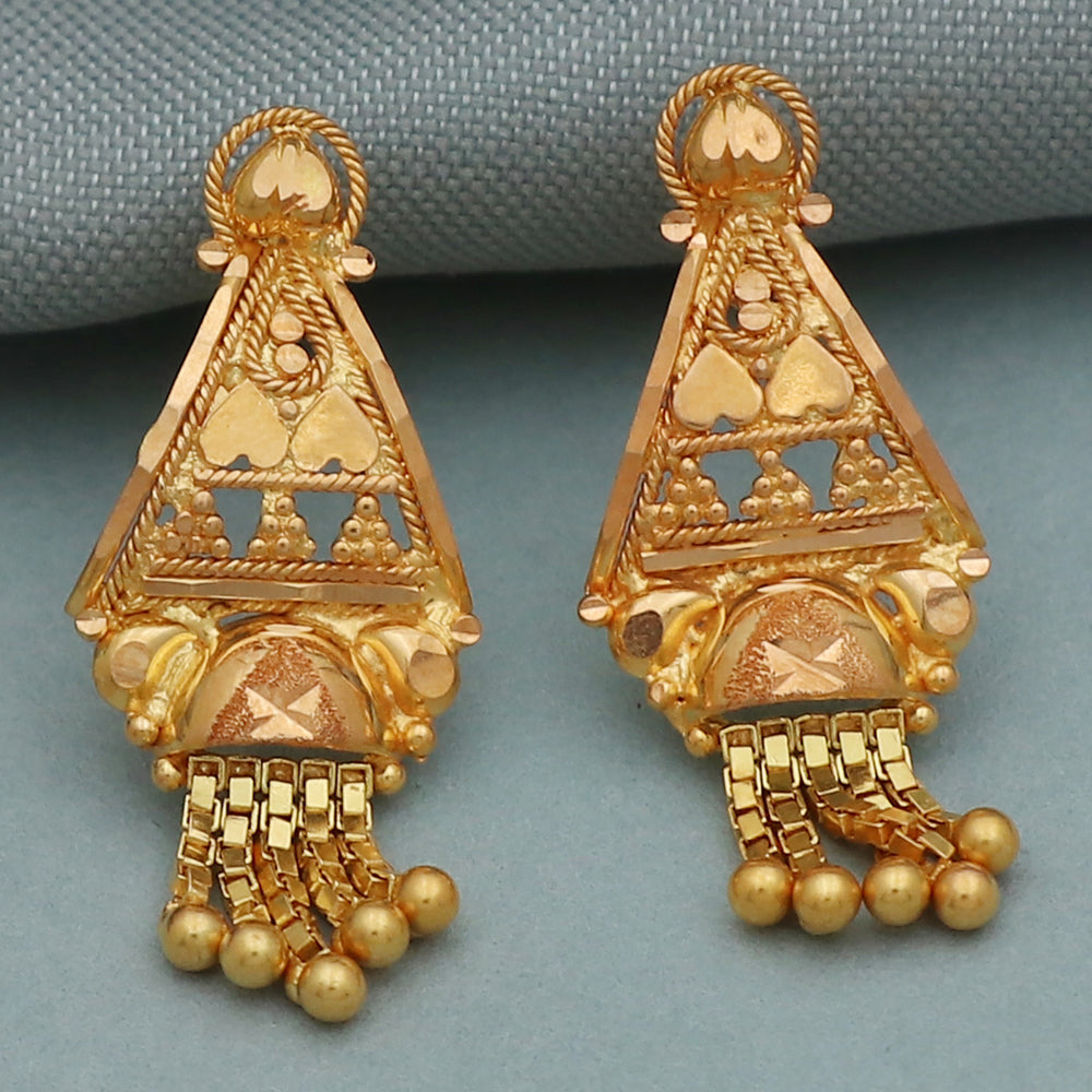 bis 833 hallmark sincere gold 2.6 cm stud earring for ladies chinese new year gift jewelry