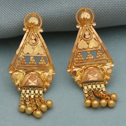 bis 833 hallmark sincere gold 2.6 cm stud earring for ladies chinese new year gift jewelry