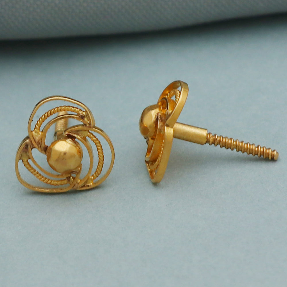 Ohrstecker aus erstklassigem 20-Karat-Gold, 0,9 cm, für Abschiedsgeschenk für die halbe Mutter