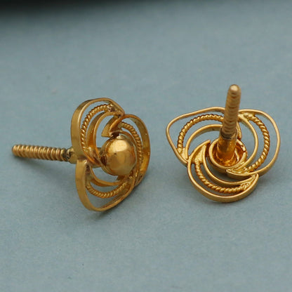 Ohrstecker aus erstklassigem 20-Karat-Gold, 0,9 cm, für Abschiedsgeschenk für die halbe Mutter