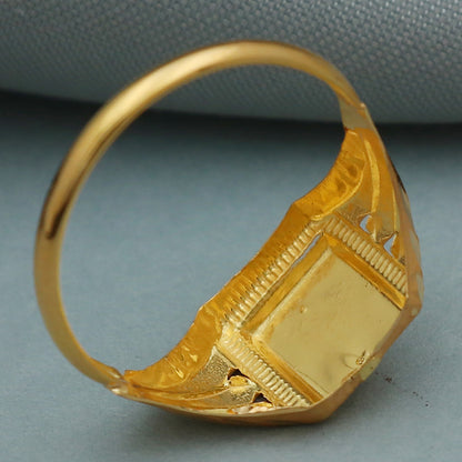 20cts stamp shining gold 9.25 ring for boys miss you gift jewelry