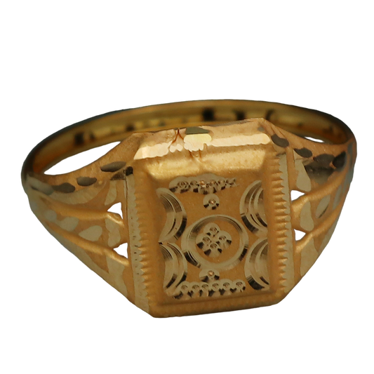 20cts stamp shining gold 9.25 ring for boys miss you gift jewelry