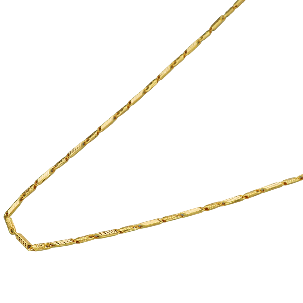 22 Karat Massivgold 22" Halskette Kette für Schwiegermutter Unabhängigkeitstag Geschenk Schmuck