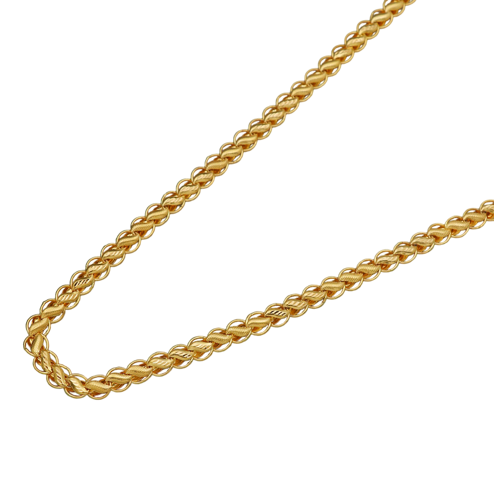 22 Karat gestempelte indische Goldkette, 56 cm, für Schwägerin, Liebesgeschenk, Schmuck