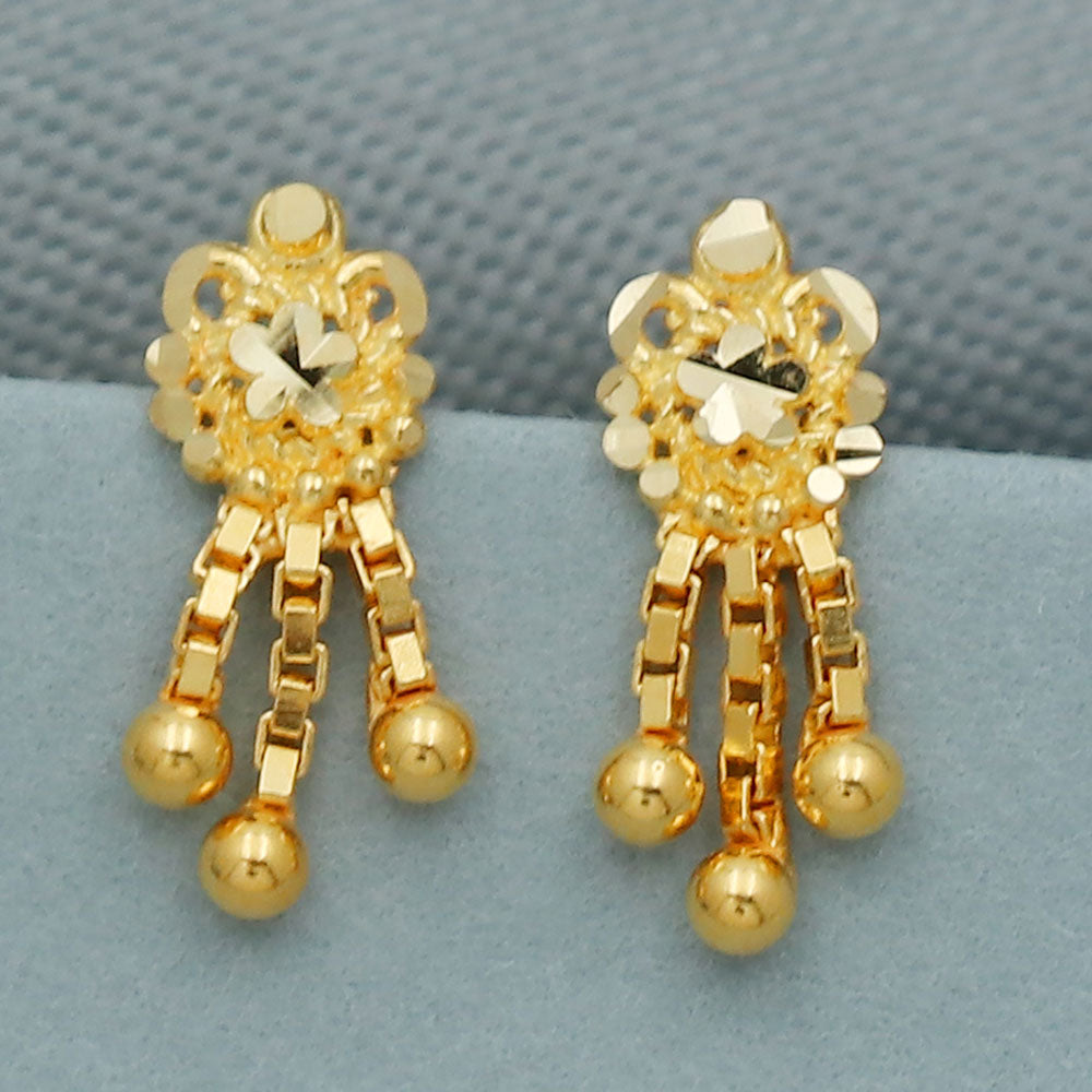 20 karat seal truthful  gold 1.1 cm stud earring for women retirement gift jewelry