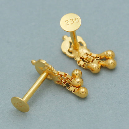 20cts print ultimate gold 1 cm stud earring for mother sweetest day gift jewelry