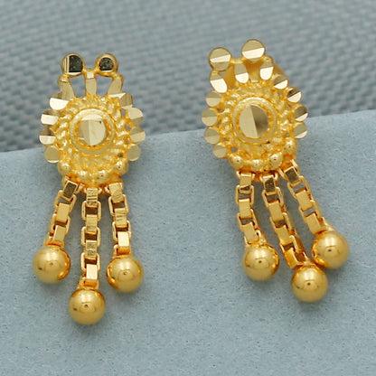 20 carat hallmark fine gold 1.2 cm stud earring for sister thank you gift jewelry