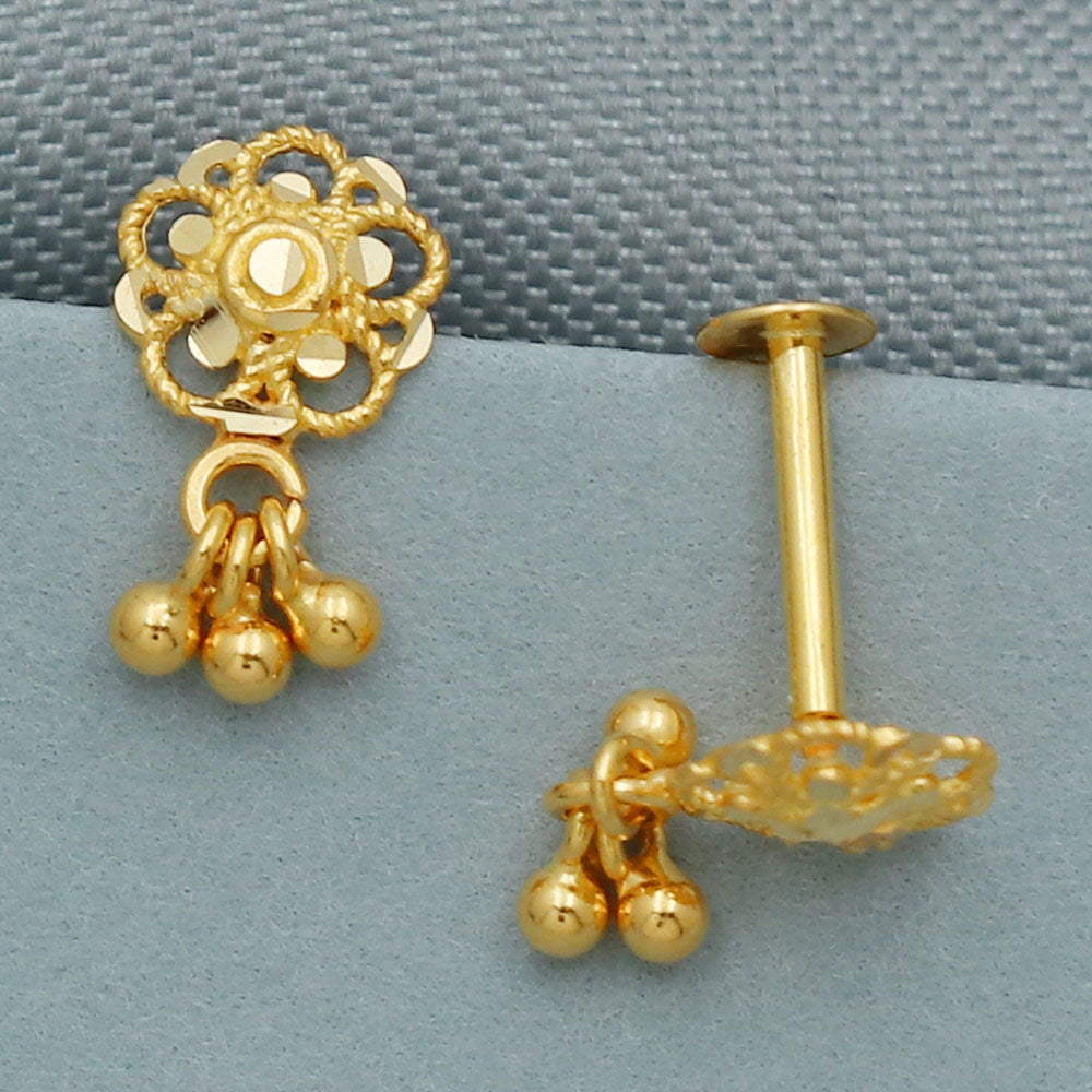 bis 833 seal solid gold 1 cm stud earring for mom valentine day gift jewelry