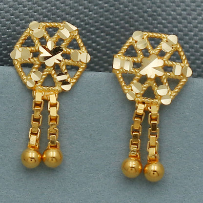 Ohrstecker aus erstklassigem 20-Karat-Gold, 1 cm, für Urgroßmutter, Neujahrsgeschenk, Schmuck