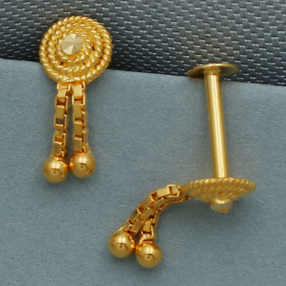 Ohrstecker aus 20 Karat ungesehenem Gold mit Punze, 1 cm, für Mütter und Großmütter, Präsidententag, Schmuck, Geschenk