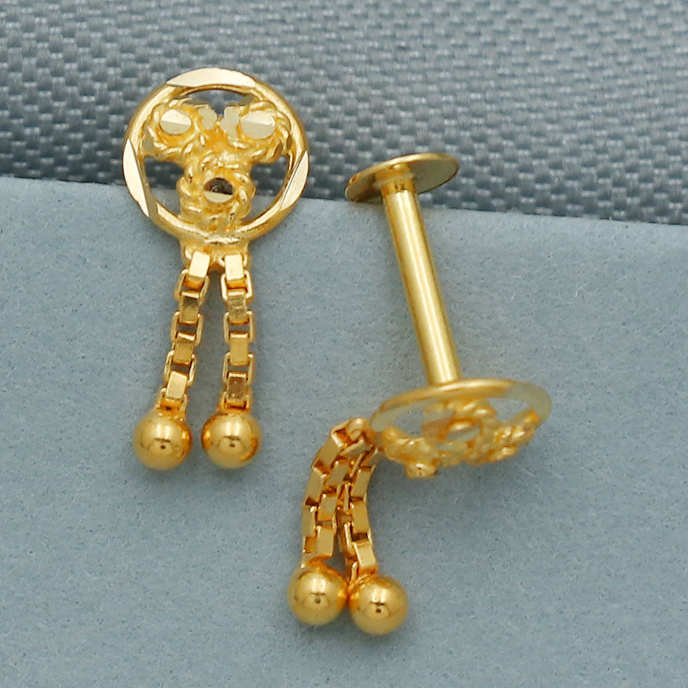 bis 833 seal sparkle gold 1 cm stud earring for half aunts anniversary gift jewelry