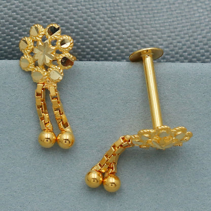 20cts hallmark shiny gold 1 cm stud earring for aunts birthday gift jewelry