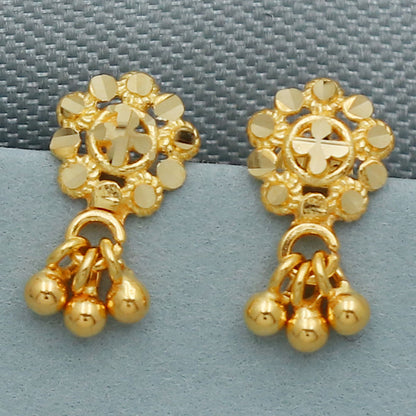 bis 833 print unique gold 1 cm stud earring for grand daughter bridal shower gift jewelry