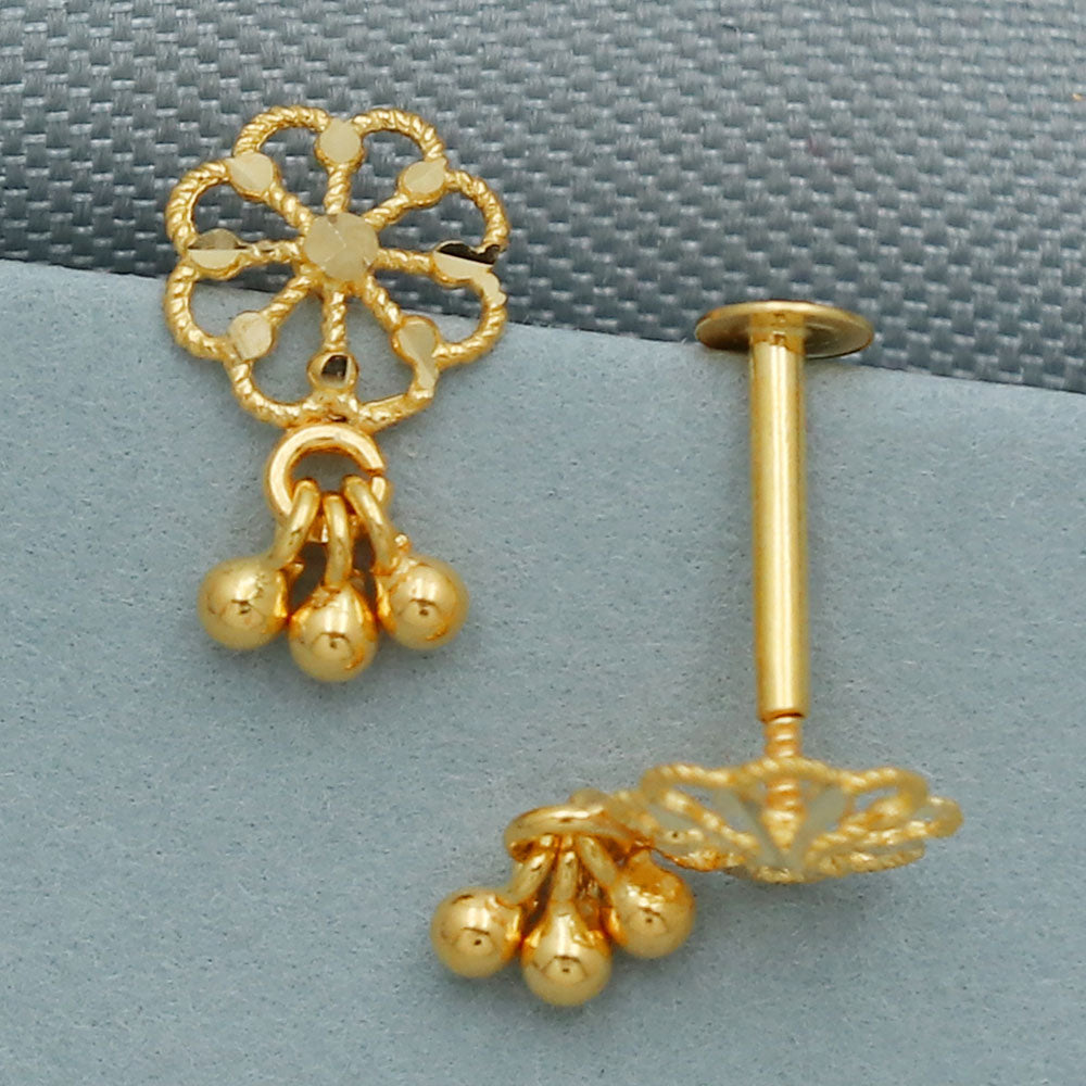 20cts stamp merry shine gold 1 cm stud earring for step daughter christmas gift jewelry