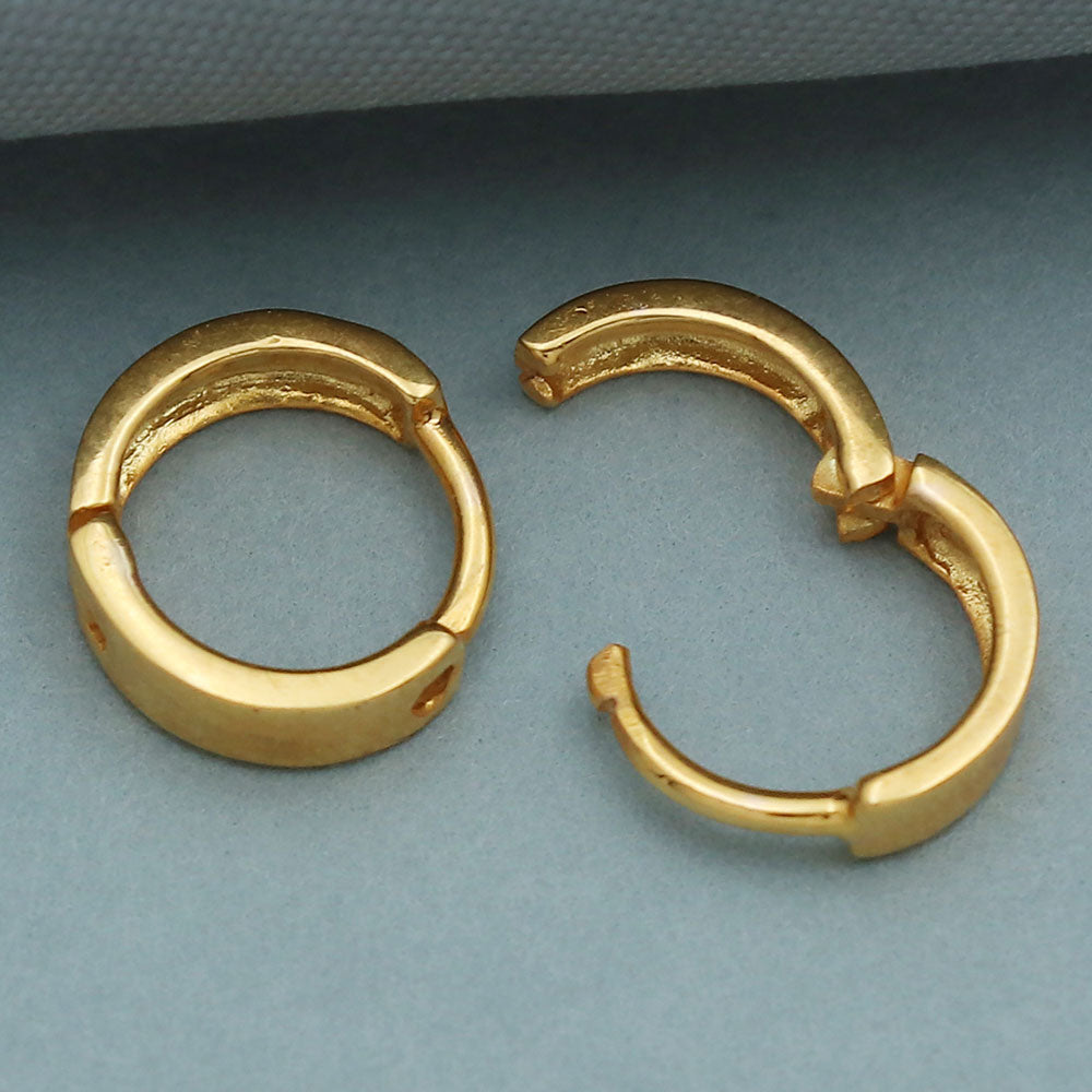 20cts seal authentic  gold 1 cm hoop earring for step mother first communion gift jewelry