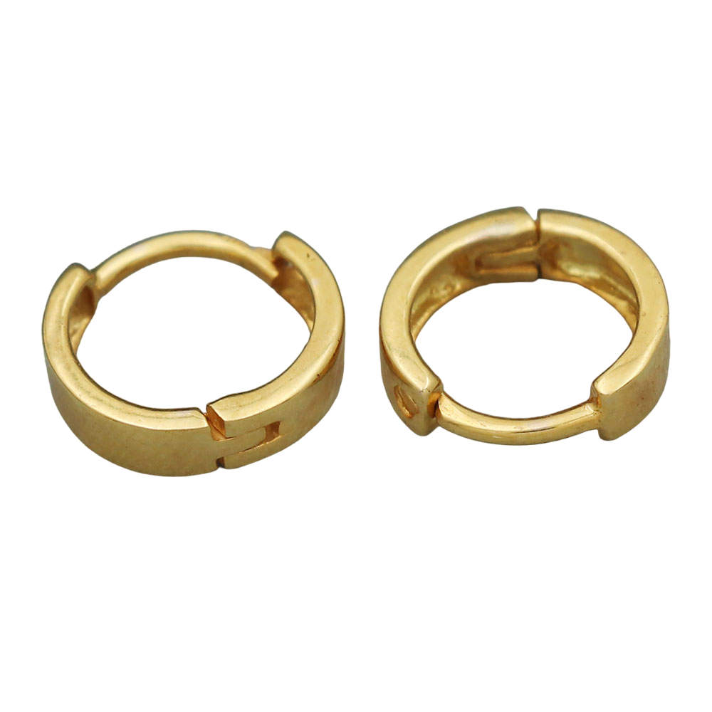 20cts seal authentic  gold 1 cm hoop earring for step mother first communion gift jewelry