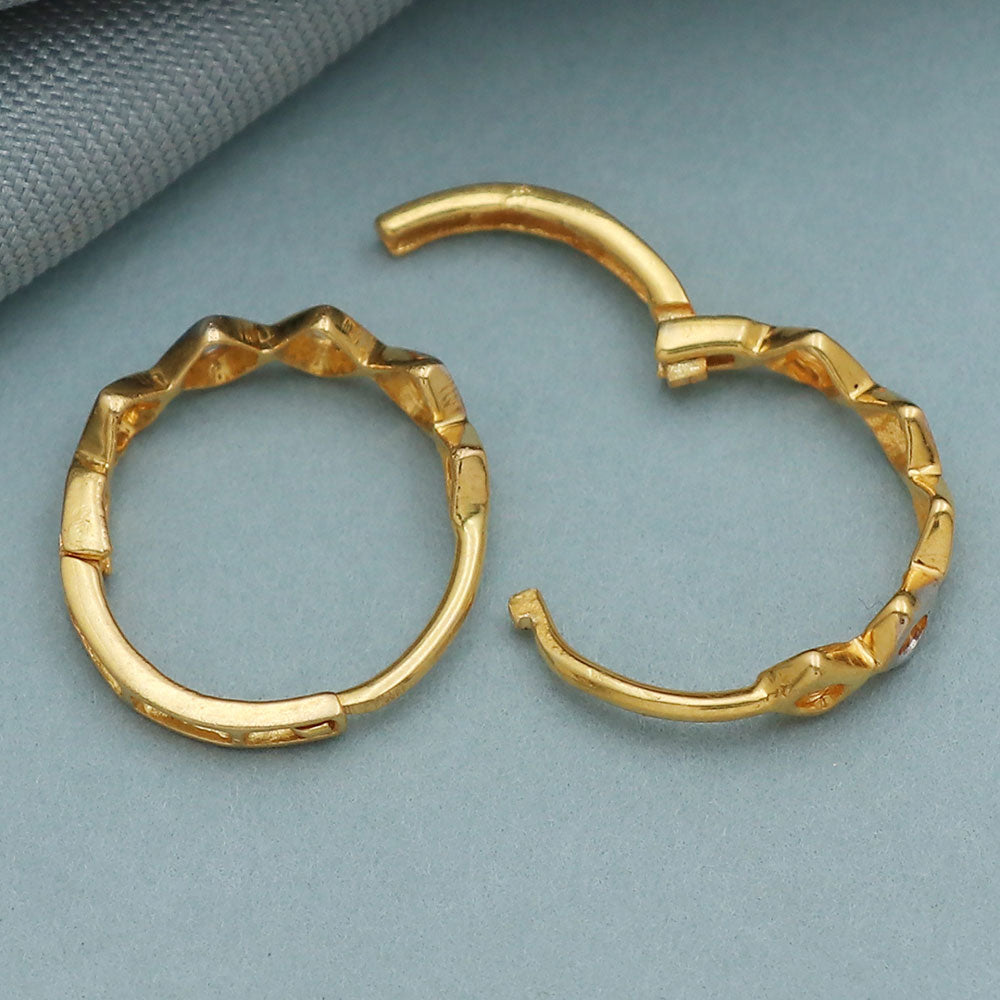 20k hallmark genuine gold 1.4 cm hoop earring for him grandparents day gift jewelry