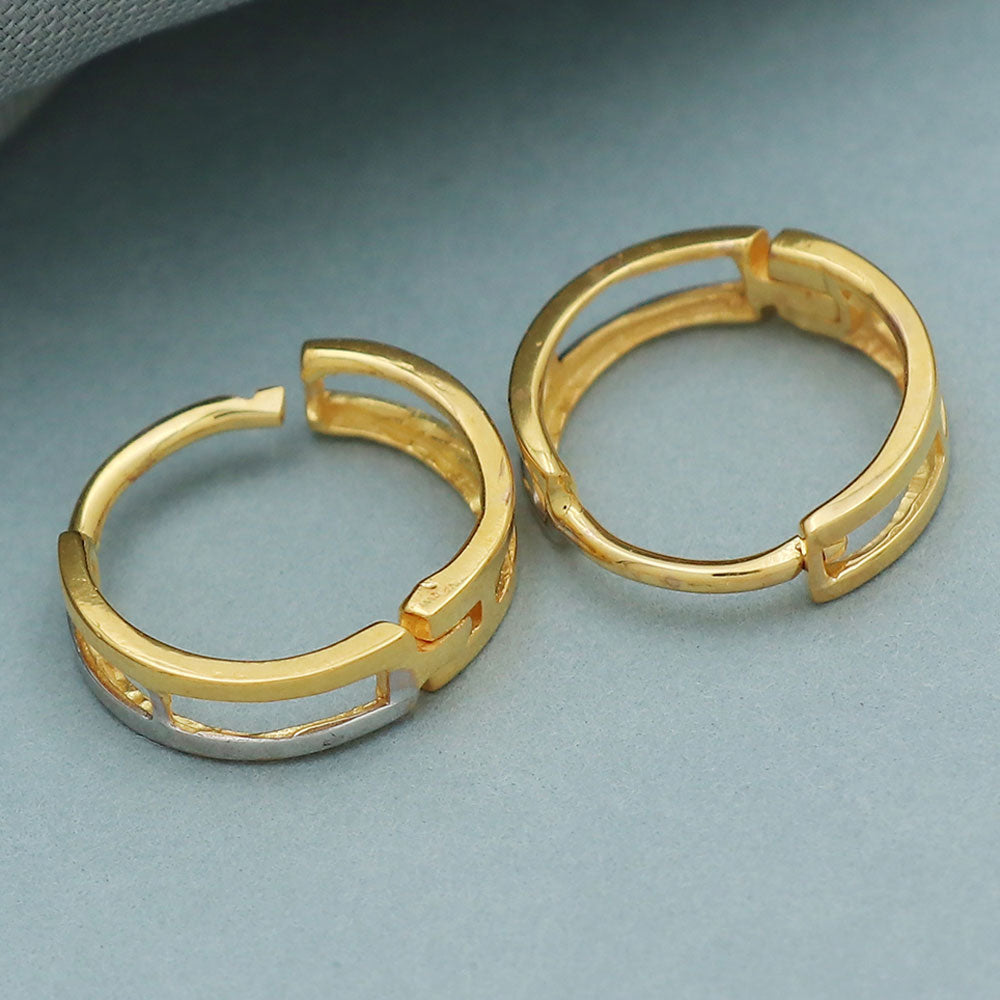 bis 833 stamp pure gold 1.3 cm hoop earring for female graduation gift jewelry